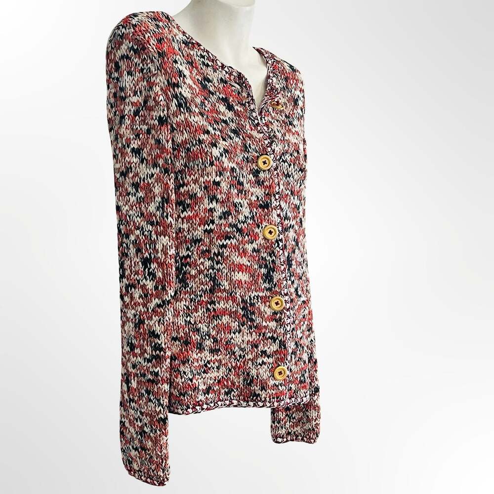 Dunollie Looms Multi-Color Knit Button Cardigan - Picture 3 of 9